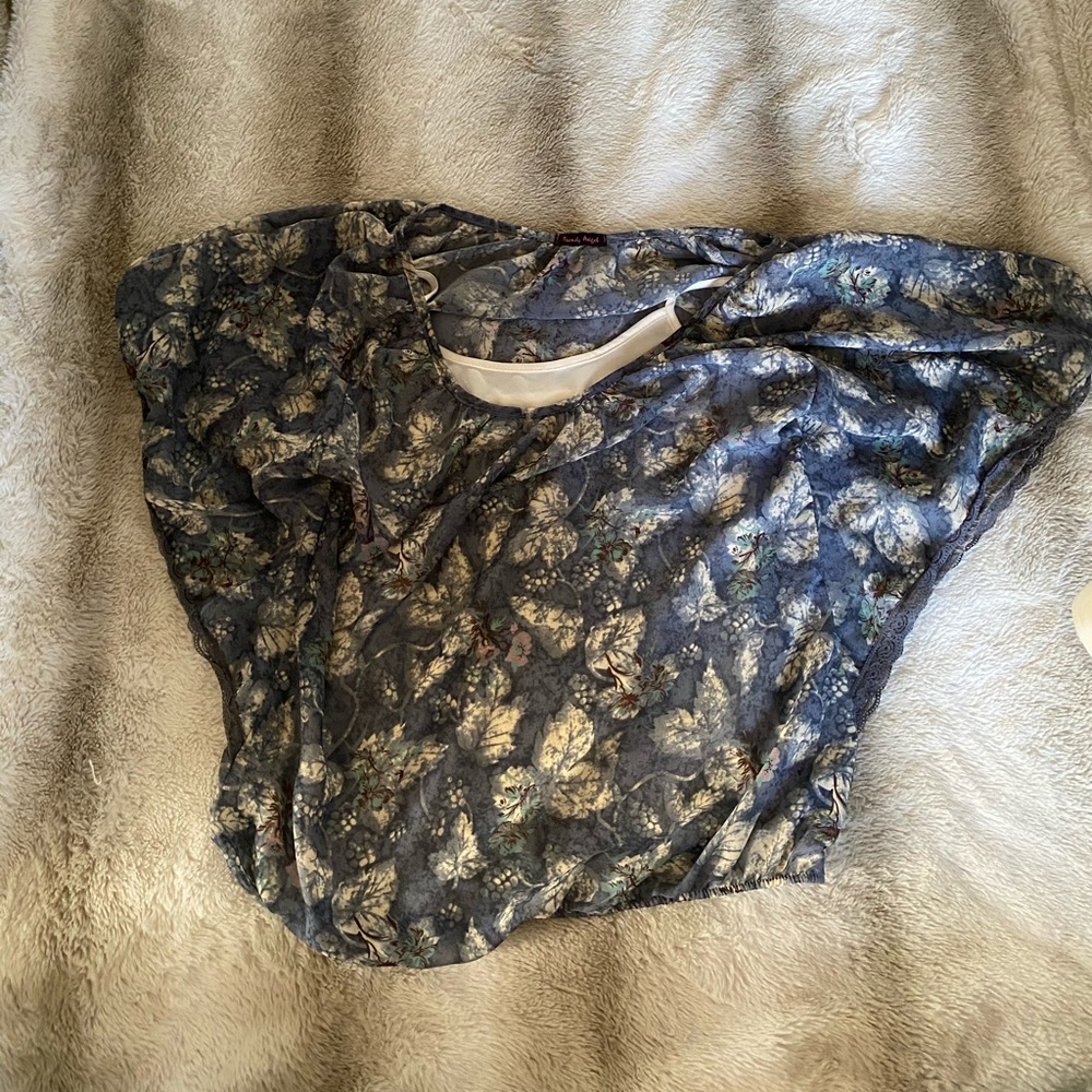 Sheer Floral Blouse with sewn in tank
